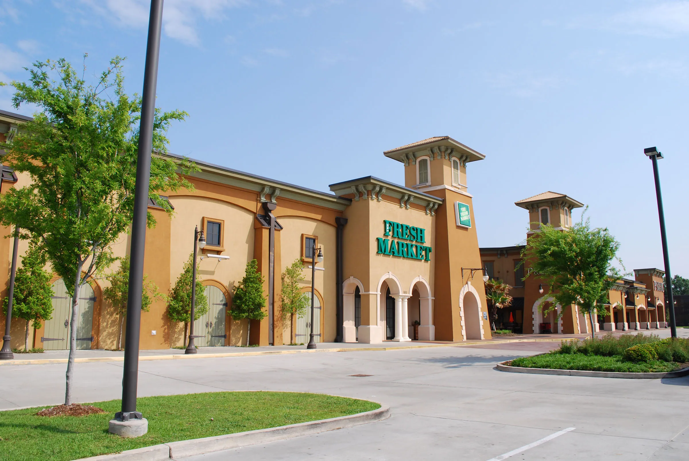 A commercial retail center built by C.M. Miciotto & Son.